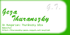 geza thuranszky business card